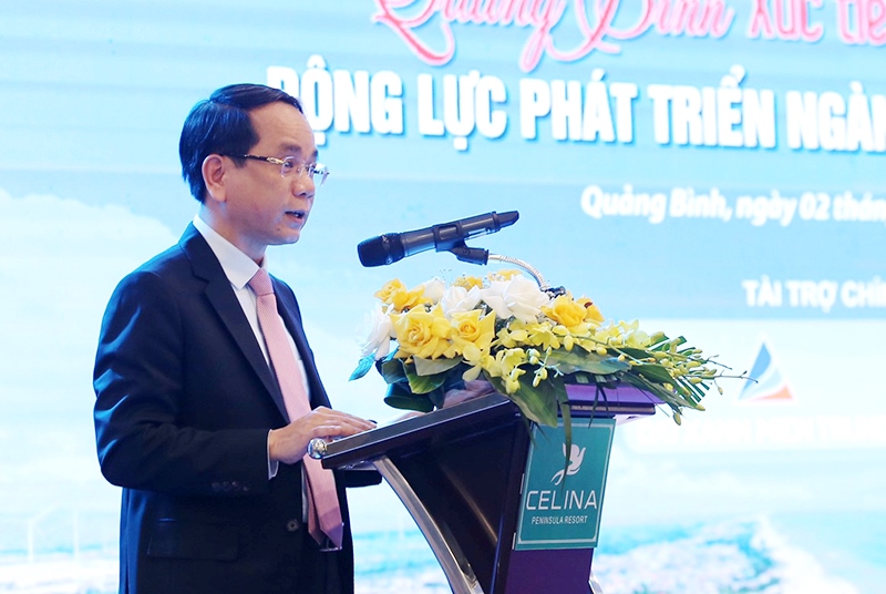 Phó Chủ tịch UBND tỉnh Quảng Bình Phan Mạnh Hùng phát biểu tại Hội thảo